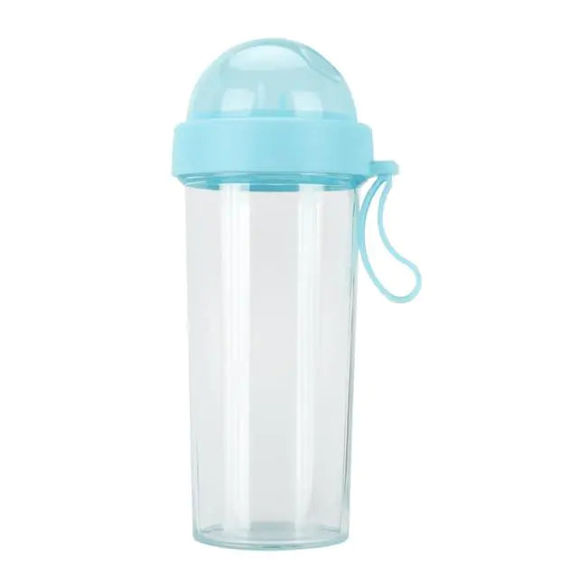 Double Straw Water Bottle