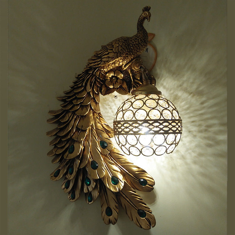 LED Peacock Wall Lamp