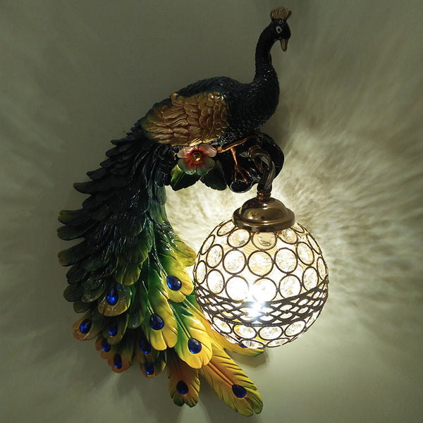 LED Peacock Wall Lamp