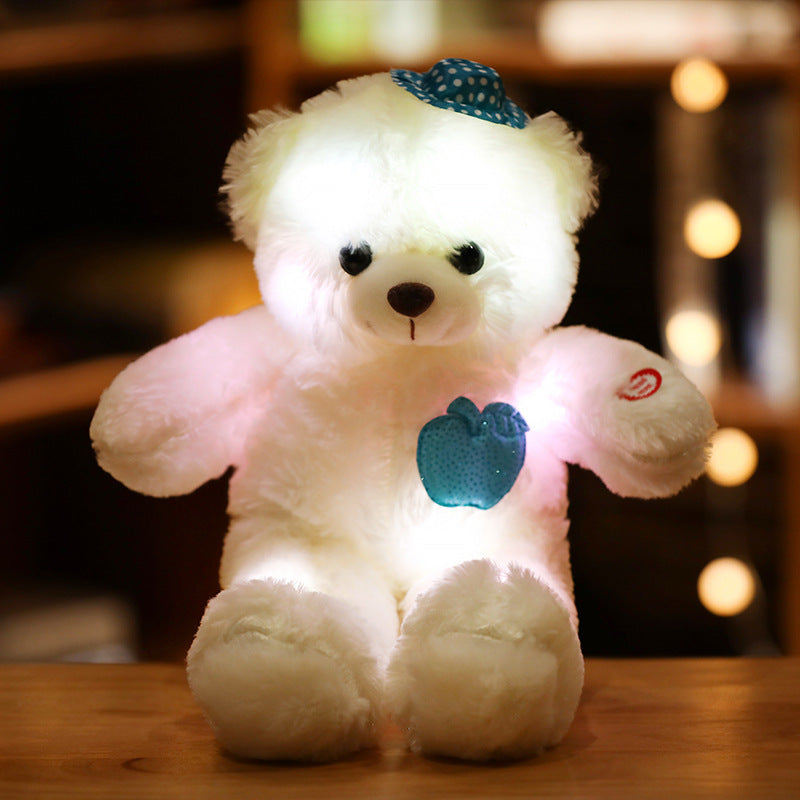 LED Light-Up Teddy Bear Doll Pillow