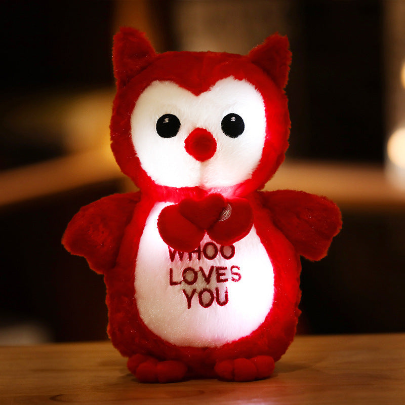 LED Light-Up Teddy Bear Doll Pillow