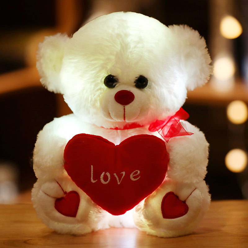 LED Light-Up Teddy Bear Doll Pillow