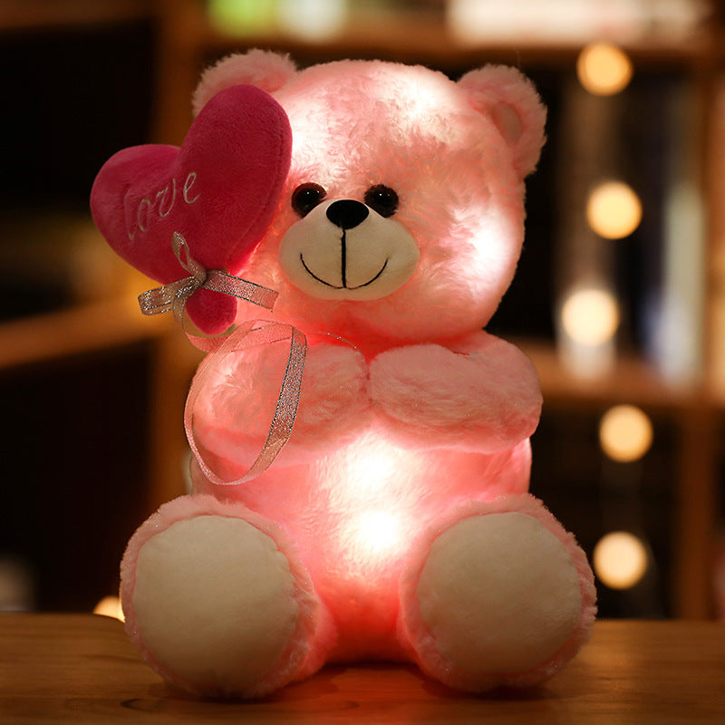 LED Light-Up Teddy Bear Doll Pillow