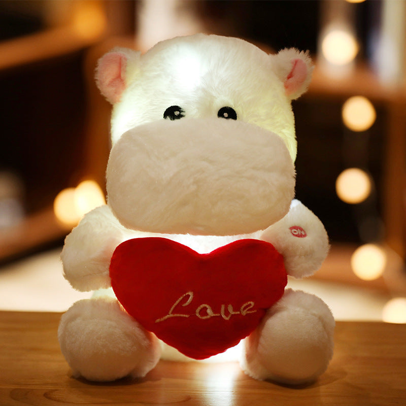 LED Light-Up Teddy Bear Doll Pillow