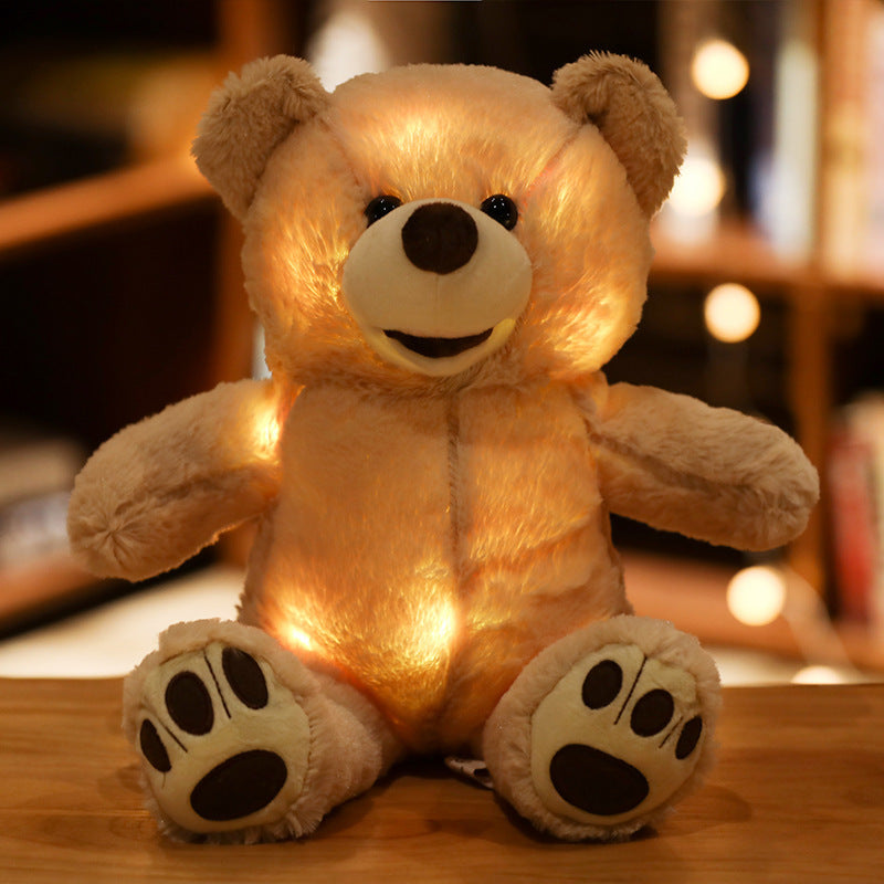 LED Light-Up Teddy Bear Doll Pillow