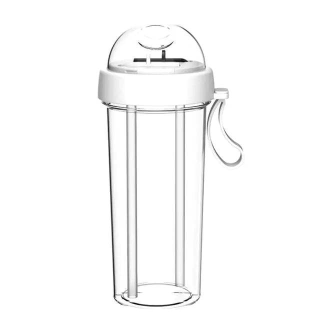 Double Straw Water Bottle