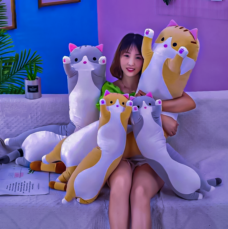 Long Cat Pillow for Kids